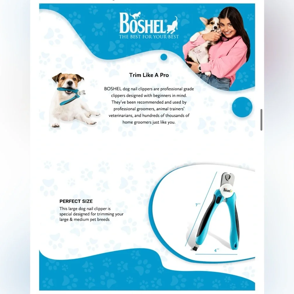 Dog Nail Clippers and Trimmer by Boshel
